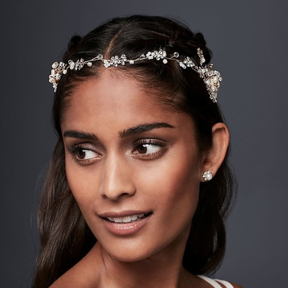 Crystal Baby's Breath Hair Vine - Wedding